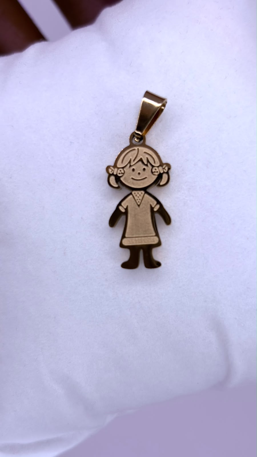 PINGENTE MENINO/MENINA INOX GOLD