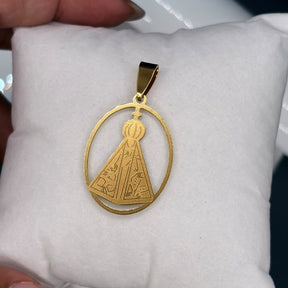 PINGENTE INOX GOLD NOSSA SENHORA