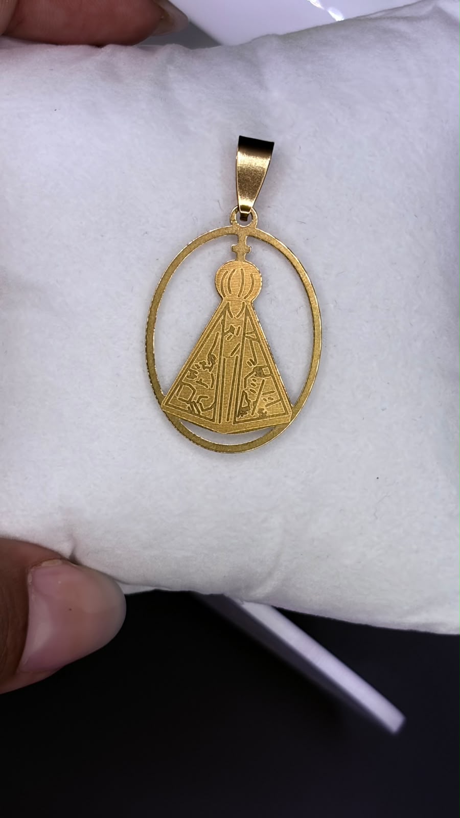 PINGENTE INOX GOLD NOSSA SENHORA