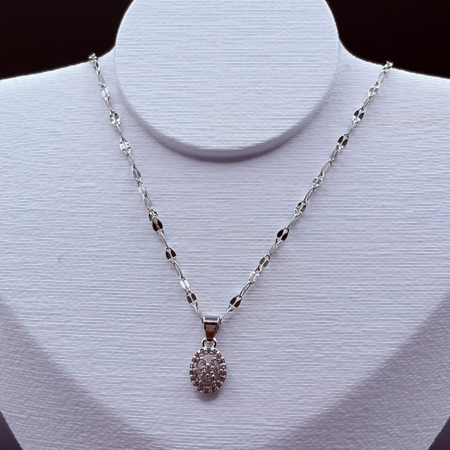 COLAR GOTA PRATA INOX