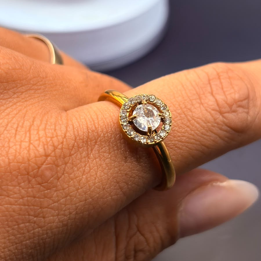 ANEL INOX DOURADO PANDORA