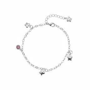 PS ZIRCONIA ROSA E BORBOLETA ESPAÇADAS