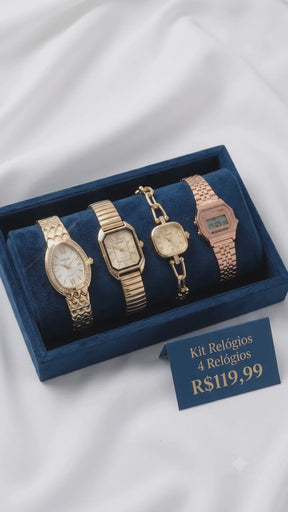 KIT 4 RELÓGIOS FEMININOS